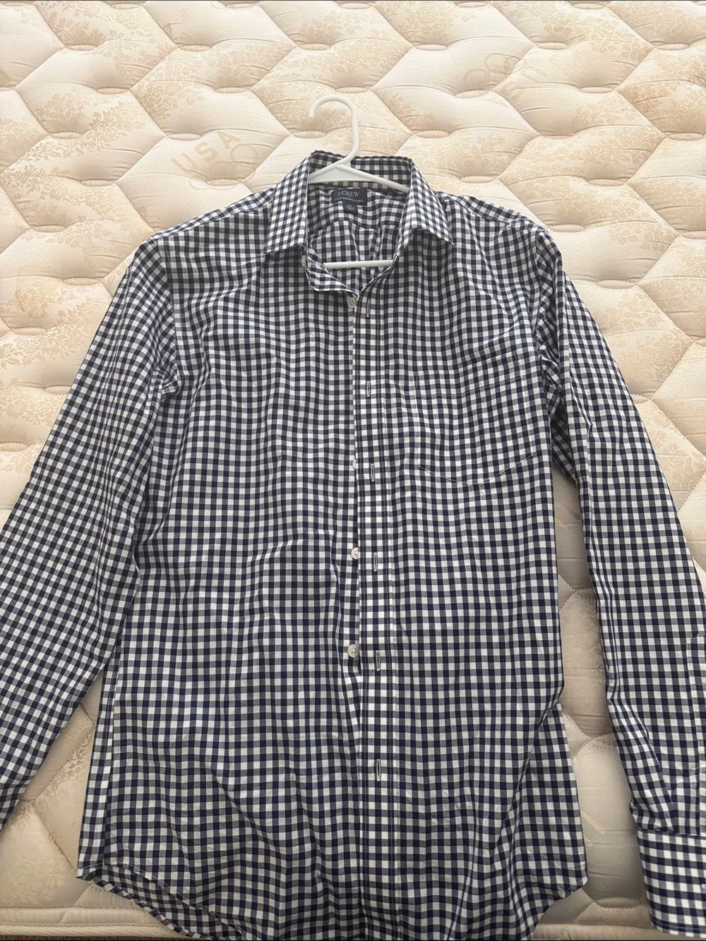 J. Crew Black and White Gingham Button-Down Shirt - Classic Check
